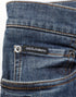 Dolce & Gabbana Blue Rabbit Embroidery Slim Men Denim Jeans